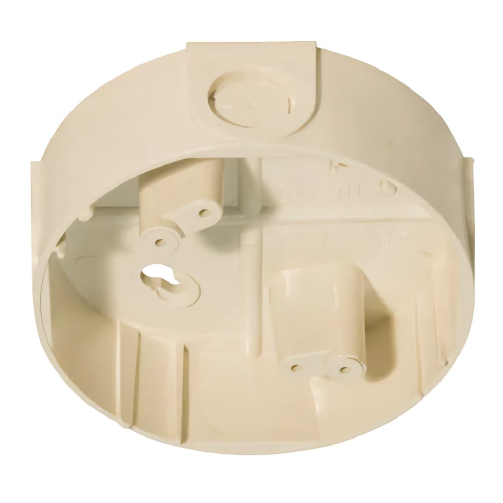 MORLEY Zócalo de superficie para entrada de tubo de hasta 22mm de diámetro exterior. Color Marfil