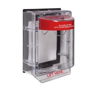 NOTIFIER Caja de protección para pulsadores para intemperie y agentes agresivos