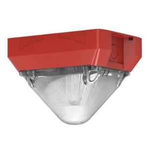 NOTIFIER Flash piramidal grande con lente transparente EN54/23