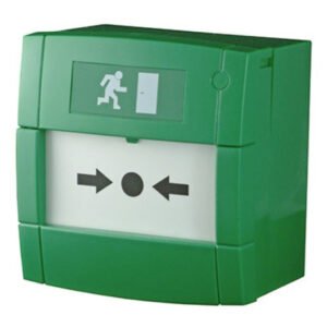 NOTIFIER Pulsador de doble contacto. Color verde