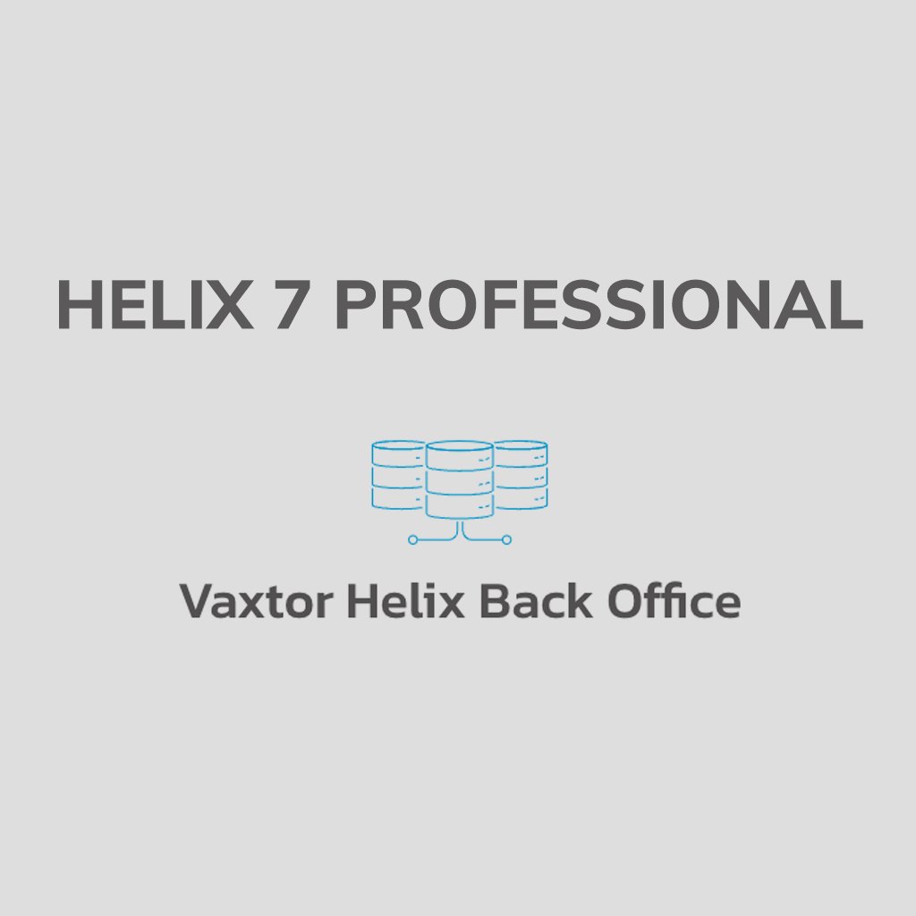VAXTOR Helix 7 Professional - Software de base de datos Back Office - hasta 50 cámaras