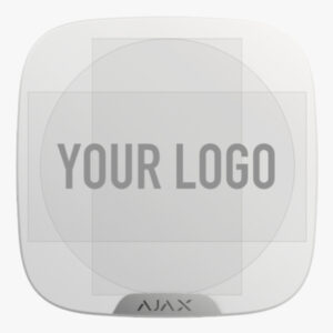 AjaxAjax Brandplate. Placa frontal personalizable para StreetSiren DoubleDeck. Color blanco. Pack de 10ud