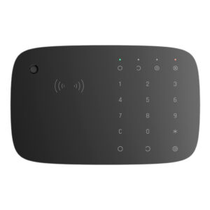 AjaxAjax KeyPad Combi. Teclado táctil inalámbrico con sirena compatible con tarjetas y mandos cifrados. Color negro