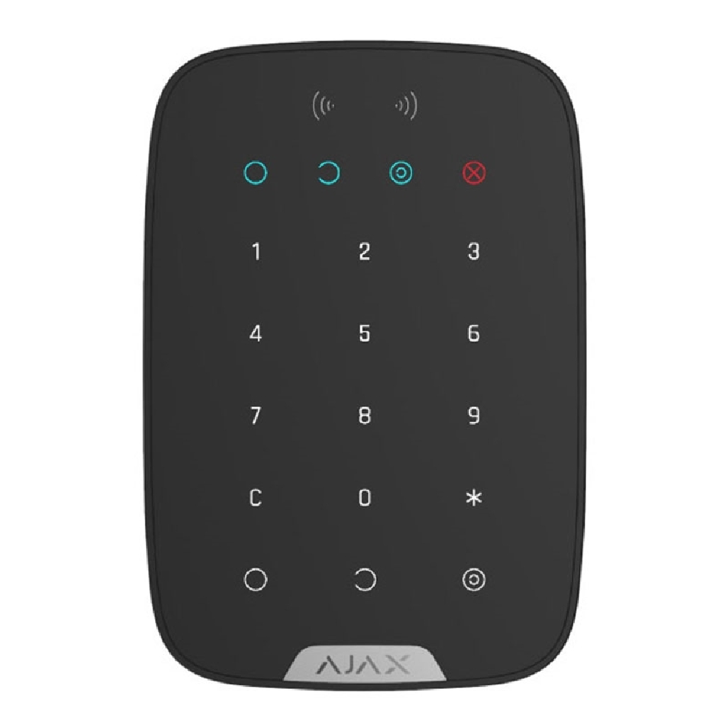 AjaxAjax KeyPad Plus Jeweller. Teclado táctil con lector inalámbrico. Color negro