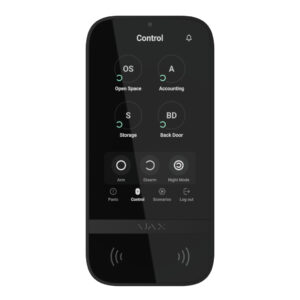 AjaxAjax KeyPad TouchScreen Jeweller. Teclado Táctil con Lector Inalámbrico. Color Negro