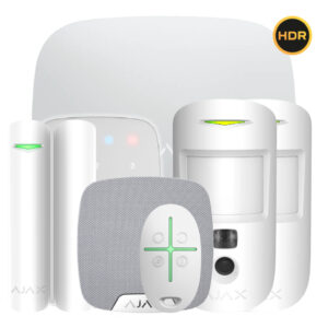 AjaxKit Ajax blanco. Hub 2 2G + 2MotionCam-HDR + DoorProtect Plus + SpaceControl + KeyPad + HomeSiren