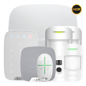 AjaxKit Ajax blanco. Hub 2 4G + 2MotionCam-HDR + MotionProtect + SpaceControl + KeyPad + HomeSiren