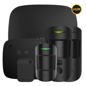 AjaxKit Ajax negro. Hub 2 + 2MotionCam-HDR + MotionProtect + KeyPad Combi + Tag