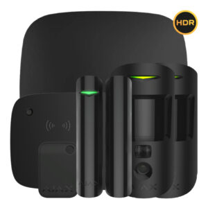 AjaxKit Ajax negro. Hub2 4G + 2MotionCam HDR PHOD + DoorProtect Plus + KeyPadCombi + Tag