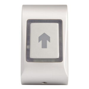 AritechPulsador de petición de salida para montar en superficie en aluminio con tecnología Touch sensitive. Plateado