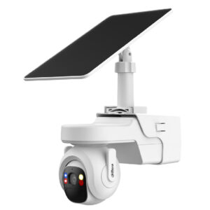 DahuaCámara PT IP 4M H265 LED20m/IR30m 3.6mm IP66 PIR MIC/Altavoz 4G AI + Panel Solar