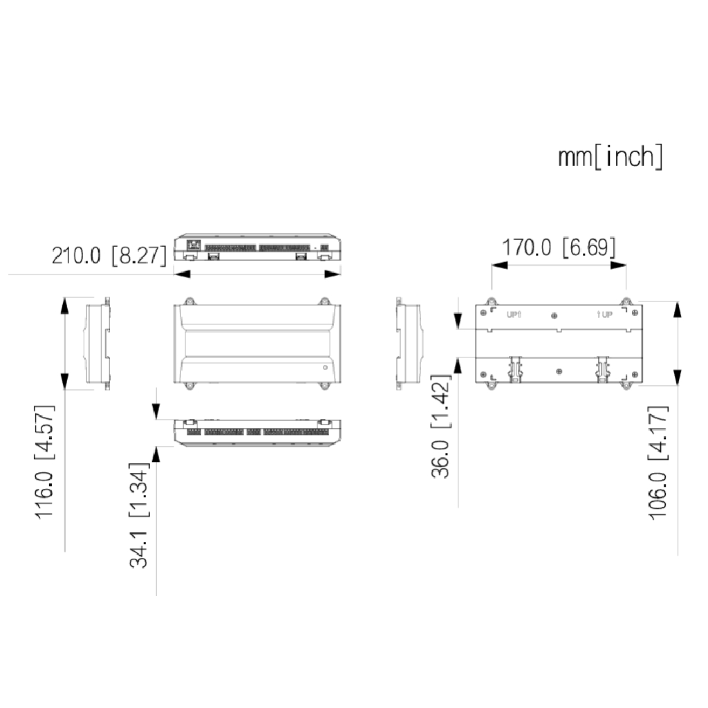 Controladora 4 Puertas / 1 Dirección para Carril DIN IP Wiegand RS-485 - Imagen 2