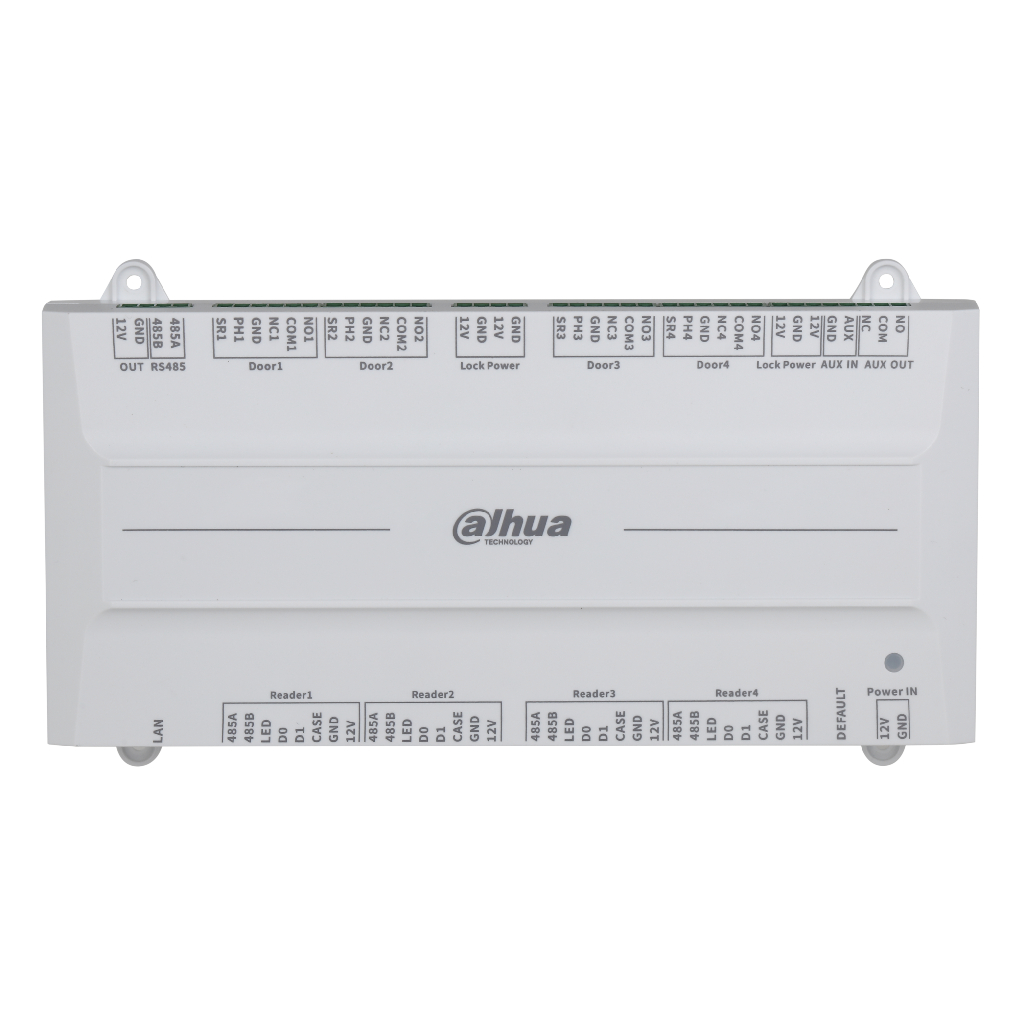 DahuaControladora 4 Puertas / 1 Dirección para Carril DIN IP Wiegand RS-485