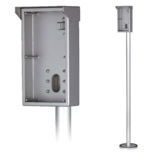 DahuaCubierta para la lluvia con poste vertical extendido para 2 módulos de la serie VTO4xxxF. AL 5052