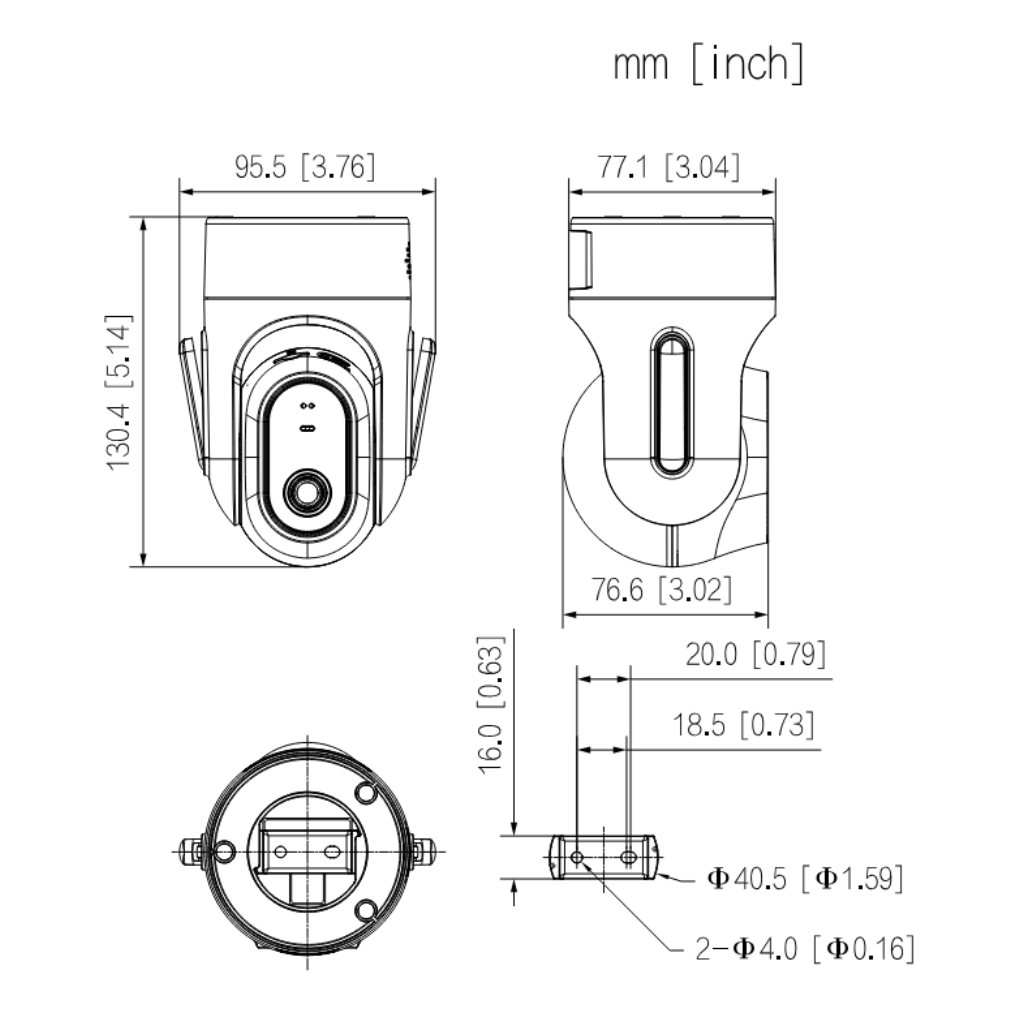Cubo PT IP H265 2M DN IR10m 4mm WiFi SD 5V MIC/Altavoz - Imagen 5