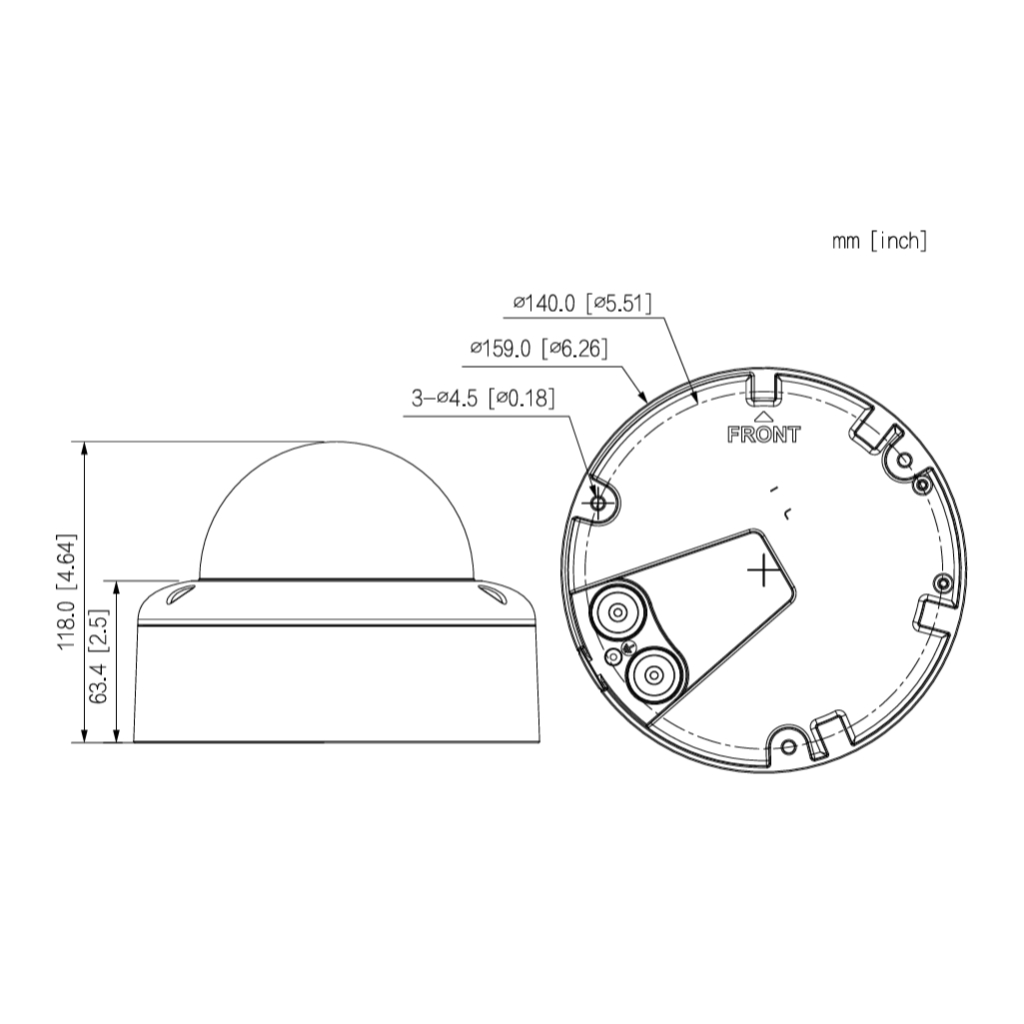 Domo IP H265 4M WDR140dB Iluminación Dual LED50m/IR60m 2.7-12VFM IK10 IP67 ePoE SD AUDIO MIC E/S AI - Imagen 2