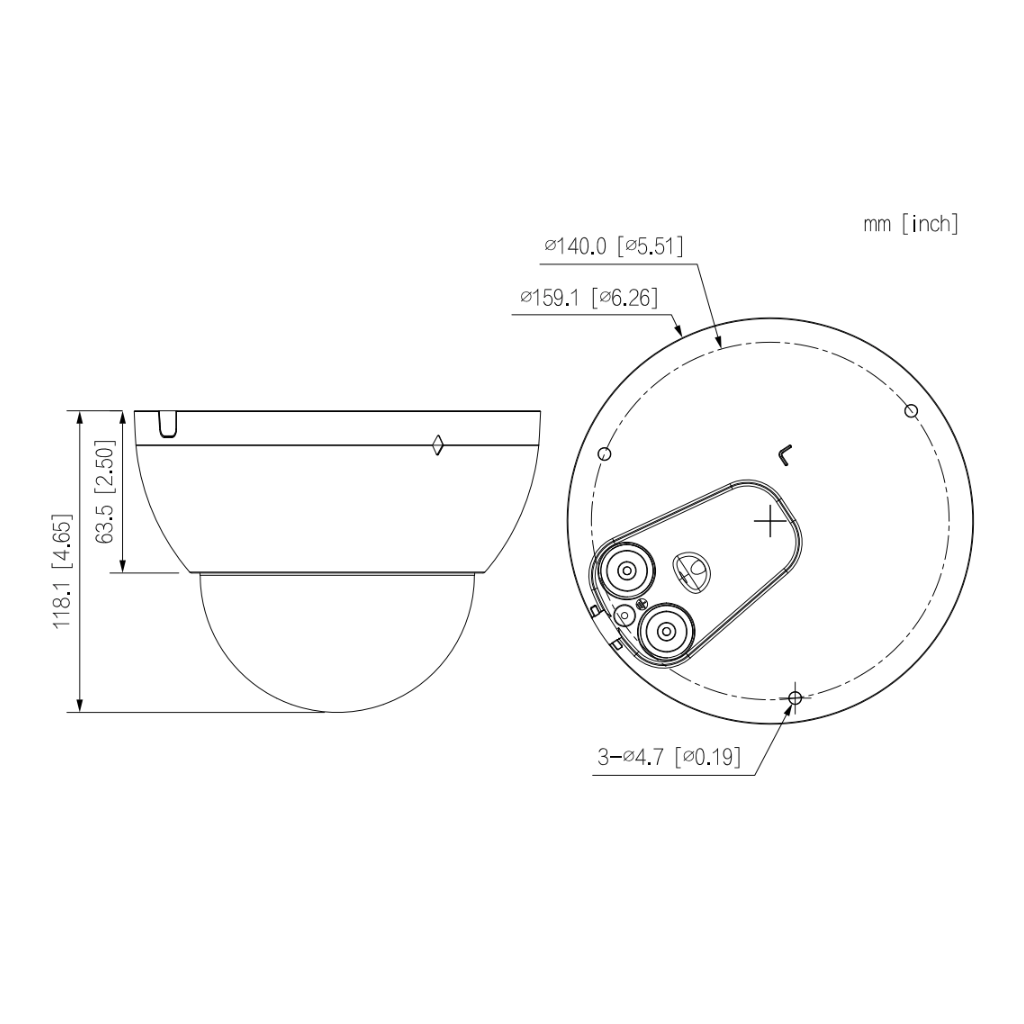 Domo IP H265 5M WDR Deeplight IR40m 2.7-13.5VFM IK10 IP67 ePoE AUDIO E/S AI - Imagen 2
