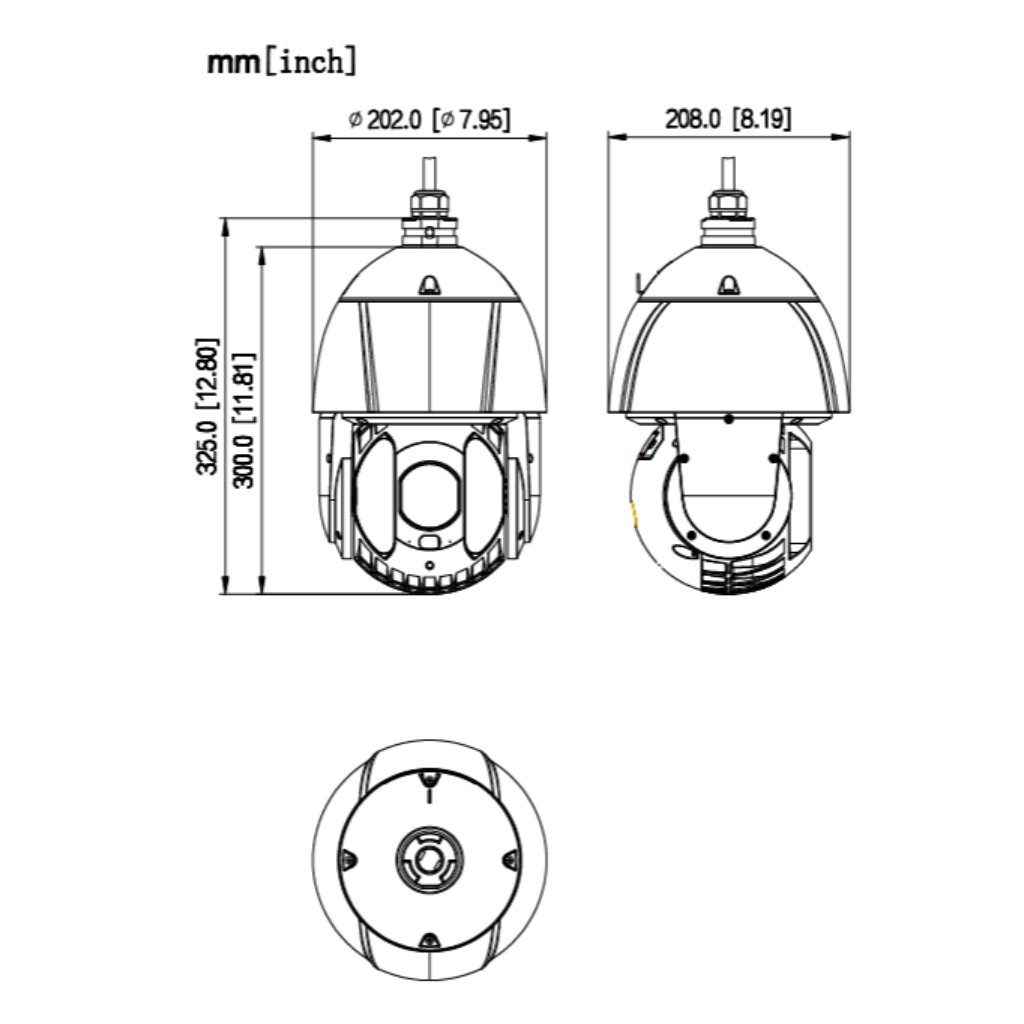 Domo PTZ IP 2M TiOC H265 WDR Iluminación Dual LED100m/IR250m 45x IP67 IK10 PoE+ AUDIO MIC/Altavoz E/S AI - Imagen 2