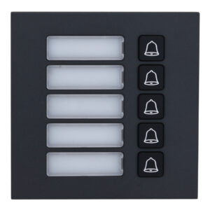 DahuaEstación Exterior Modular para Videoportero IP con 5 Botones para Series VTO4202FB-X. Color Negro