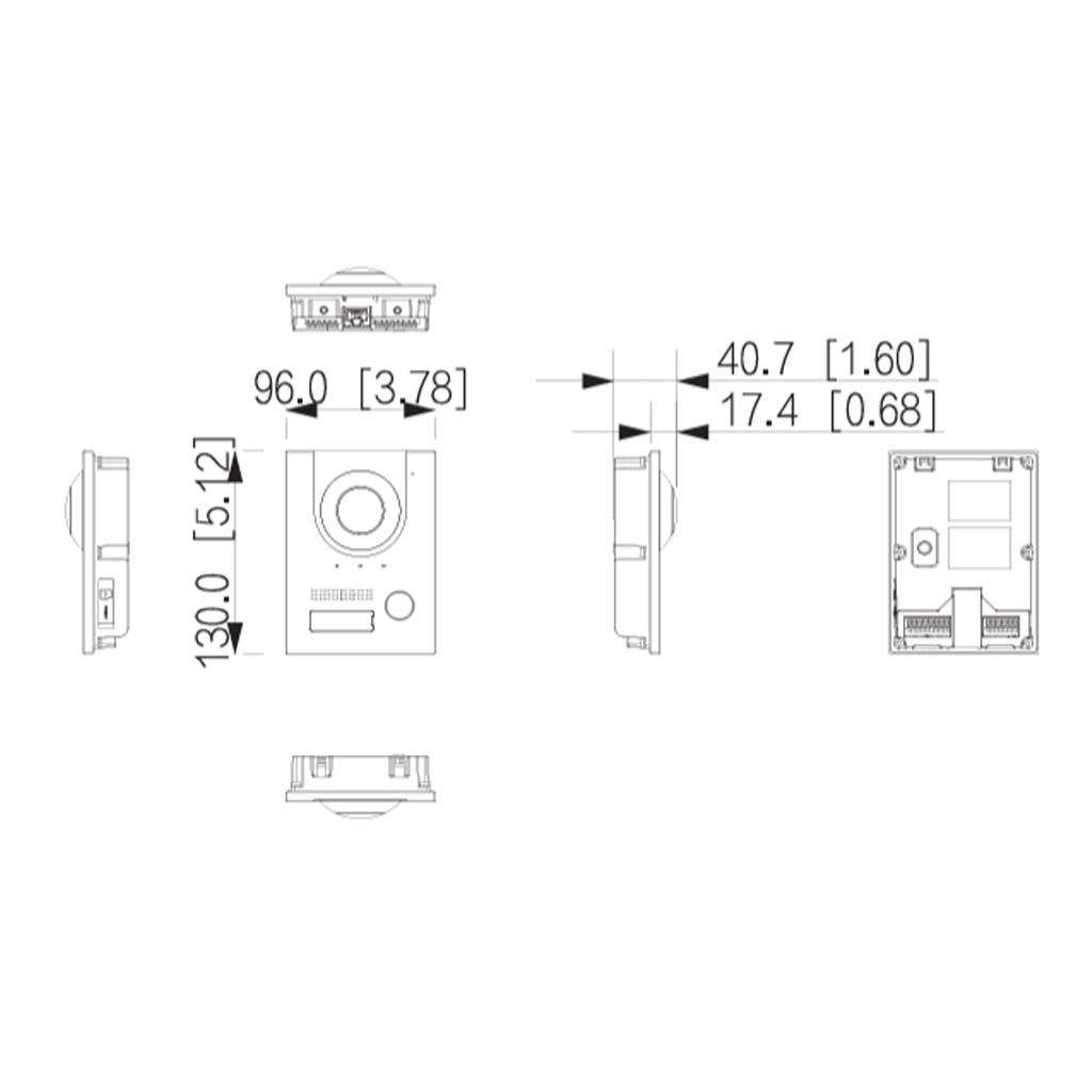 Kit Videoportero 2-hilos IP exterior para Insertar + monitor interior - Imagen 2