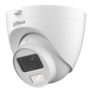DahuaMiniDomo HDCVI 4EN1 2M 1080P Iluminación Dual LED20m/IR20m 2.8mm IP67 MIC Quick-to-install
