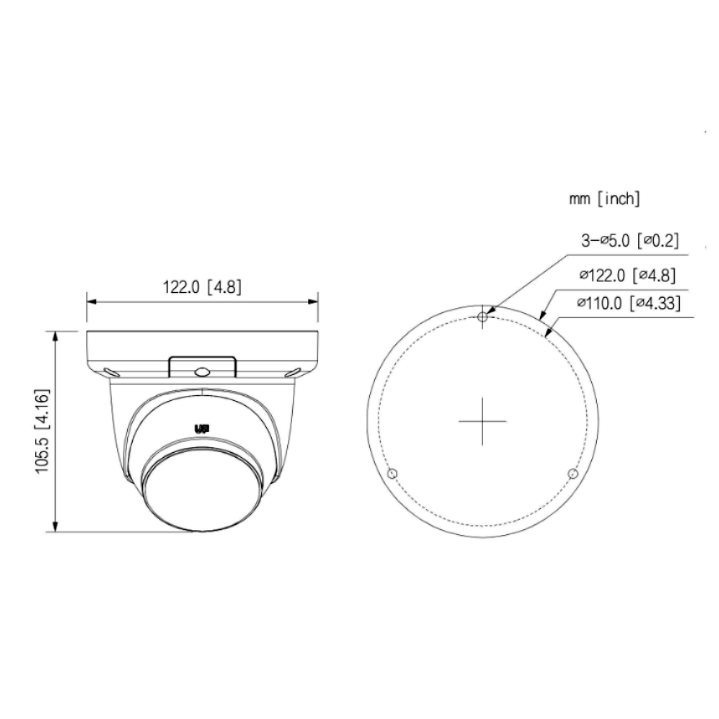 MiniDomo IP 4M H265 WDR Iluminación Dual LED50m/IR50m 2.8mm IP67 PoE MIC AI - Imagen 2