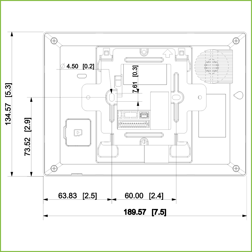 Monitor Android Interior 7" de Superficie para Videoportero IP WiFi Pantalla Táctil PoE SD 8E/1S Alarma Negro - Imagen 3