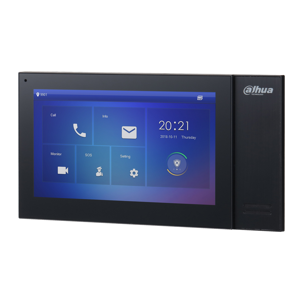 Monitor Interior 7" de Superficie para Videoportero IP PoE SD 6E 1S Alarma Negro - Imagen 2