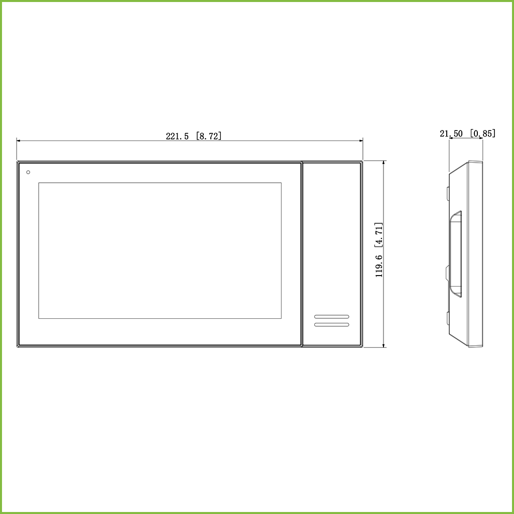 Monitor Interior 7" de Superficie para Videoportero IP PoE SD 6E 1S Alarma Negro - Imagen 4