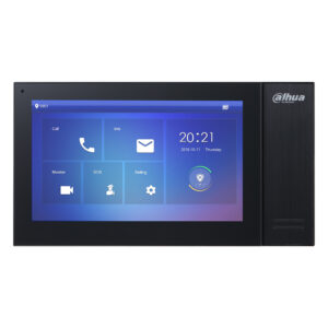 DahuaMonitor Interior 7" de Superficie para Videoportero IP PoE SD 6E 1S Alarma Negro