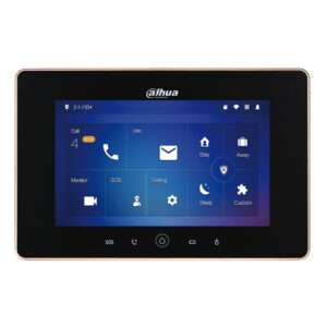 DahuaMonitor Interior 7" de Superficie para Videoportero IP WiFi PoE SD 6E 1S Alarma Negro