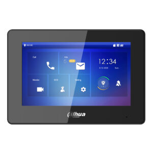 DahuaMonitor Interior 7" de Superficie para Videoportero IP de 2-hilos Pantalla Táctil PoE SD 6E 1S Alarma Negro