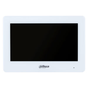 DahuaMonitor interior 7" híbrido WiFi / 2-hilos de superficie para Videoportero IP táctil SD 8E/1S alarma blanco