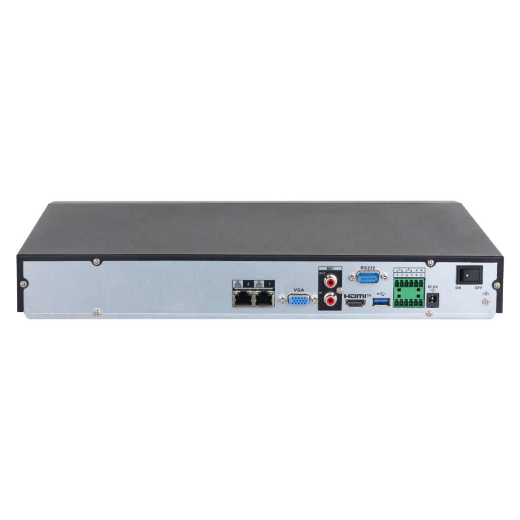 NVR 32ch 484Mbps H265 HDMI 2HDD 2RJ45 E/S AI - Imagen 2