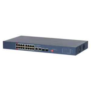 DahuaSwitch PoE 16 puertos Gigabit + 2 Uplink Gigabit RJ45 + 2SFP Gigabit 240W Gestionable en Cloud Layer2