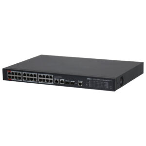 DahuaSwitch PoE 2.0 24 puertos Gigabit + 2 Uplink Gigabit RJ45 + 2SFP Gigabit 360W Gestionable Layer2