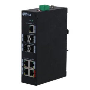 DahuaSwitch PoE 2.0 4 puertos Gigabit +4SFP Uplink +1RJ45 Uplink Gigabit 96W No_Gestionable Layer2