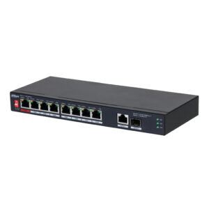 DahuaSwitch PoE 2.0 8 puertos 10/100 +1 Uplink Gigabit +1SFP 96W No_Gestionable Layer2