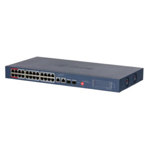 DahuaSwitch PoE 24 puertos Gigabit + 2 Uplink Gigabit RJ45 + 2SFP Gigabit 240W Gestionable en Cloud Layer2