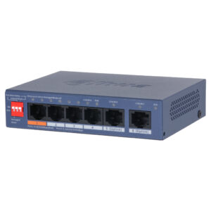 DahuaSwitch PoE 4 puertos 10/100 + 2RJ45 Uplink Gigabit 60W Gestionable en Cloud Layer2