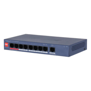 DahuaSwitch PoE 8 puertos Gigabit + 1RJ45 Uplink Gigabit 110W Gestionable en Cloud Layer2