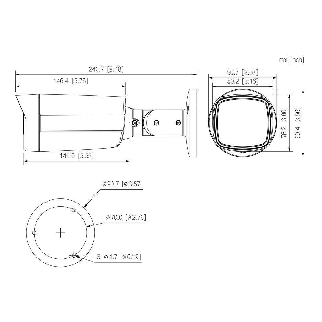 Tubular HDCVI TiOC 4EN1 2M 1080P WDR Iluminación Dual LED40m/IR40m 2.8mm IP67 AUDIO MIC E/S - Imagen 2