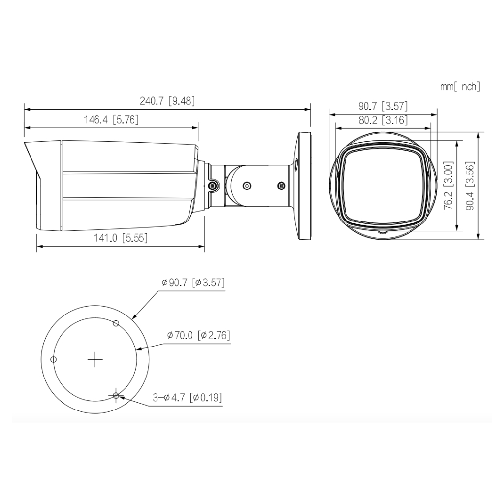 Tubular HDCVI TiOC 4EN1 5M WDR Iluminación Dual LED40m/IR40m 3.6mm IP67 MIC - Imagen 5