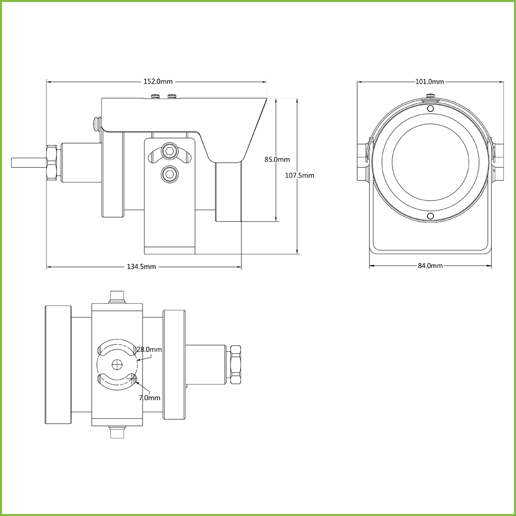 Tubular IP H265 2M DN SMART WDR Starlight PoE IP68 IK10 Anticorrosión - Imagen 2