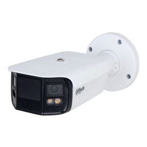 DahuaTubular IP H265 2x4M DUAL-LENS SPLICING FULL COLOR WDR140dB Starlight IR40m 3.6mm IP67 ePoE SD AUDIO MIC E/S AI