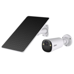 DahuaTubular IP H265 4M Iluminación Dual LED20m/IR15m 2.1mm IP66 PIR MIC/Altavoz WiFi AI con batería + Panel Solar