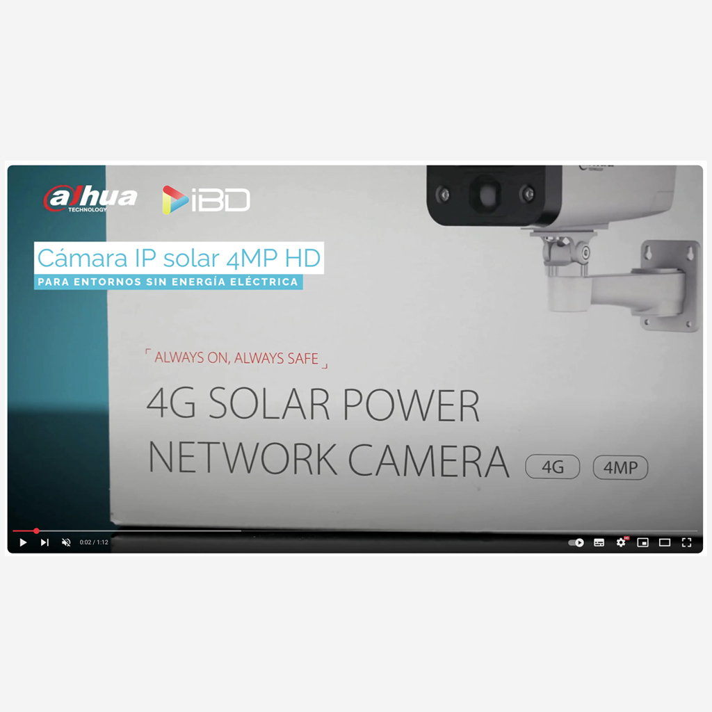 Tubular IP H265 4M Iluminación Dual LED20m/IR30m 3.6mm IP67 PIR MIC/Altavoz E/S 4G AI + Panel Solar - Imagen 5