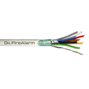 DrFireAlarmRollo 100m de cable manguera blanco flexible 8 hilos apantallado LSZH (8x0
