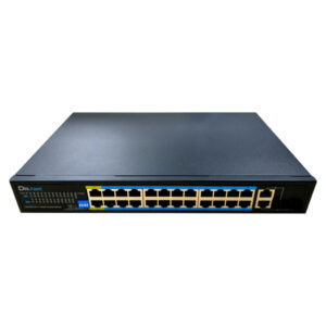 DrNETSwitch PoE 24 puertos 10/100 + 2 Combo Gigabit 360W No-Gestionable