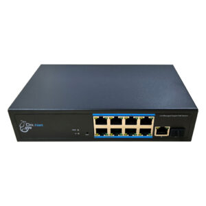 DrNETSwitch PoE 8 puertos Gigabit + 2 Uplink(+1RJ45+1SFP) 120W Gestionable